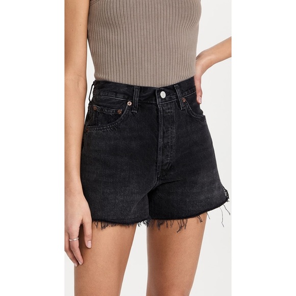 Agolde Dee Vintage High Rise Short washed black - Picture 3 of 10